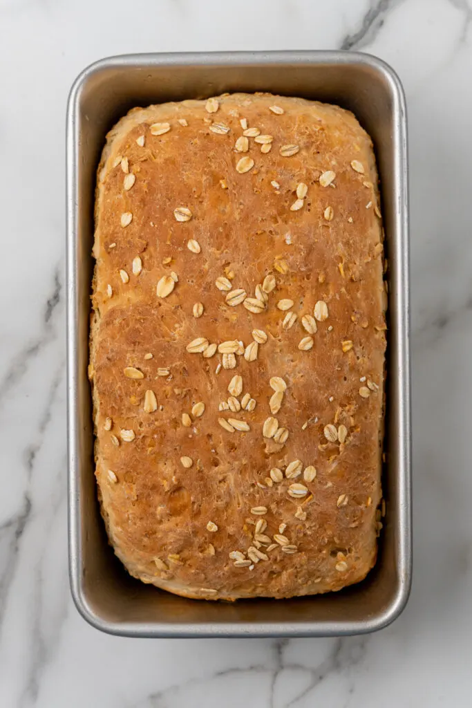Baked oat bread.
