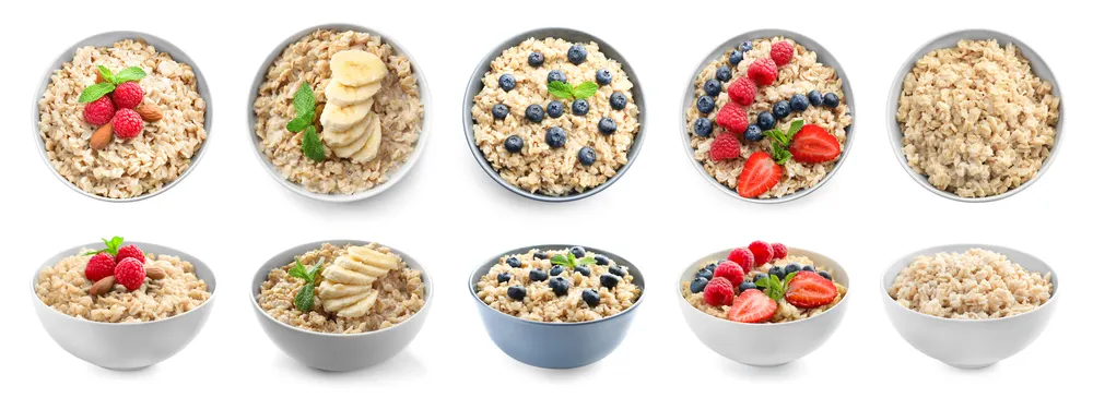 Bowls of oats.