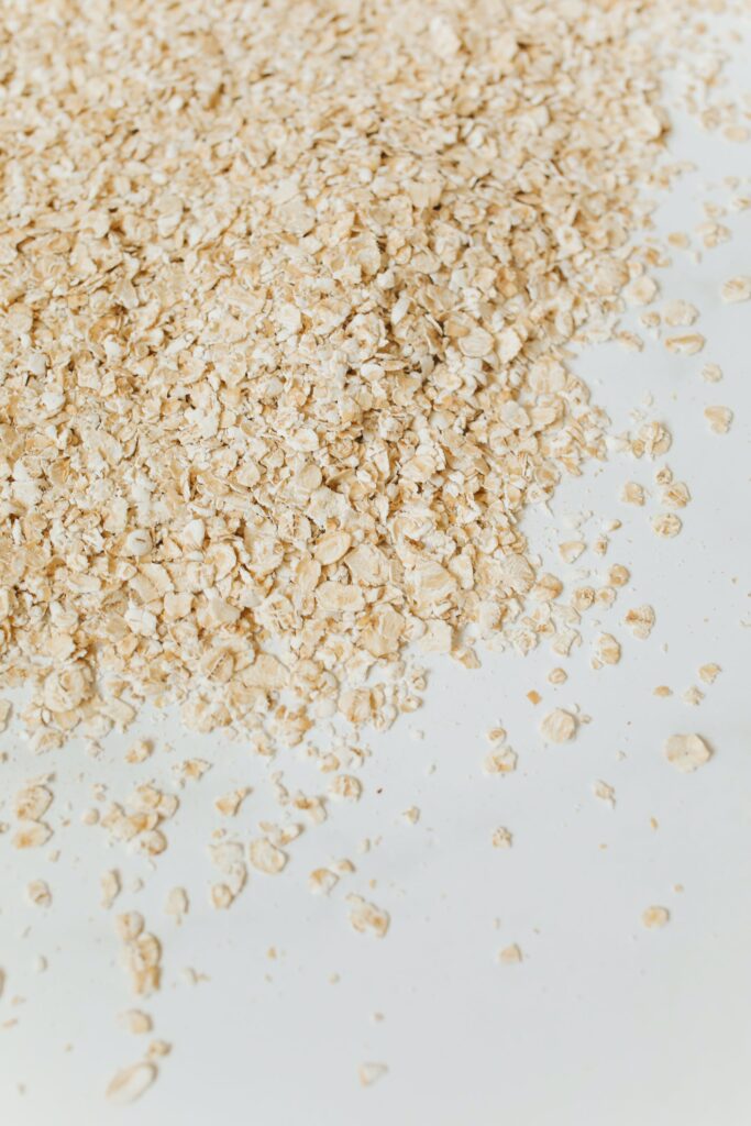 Oats with white background.