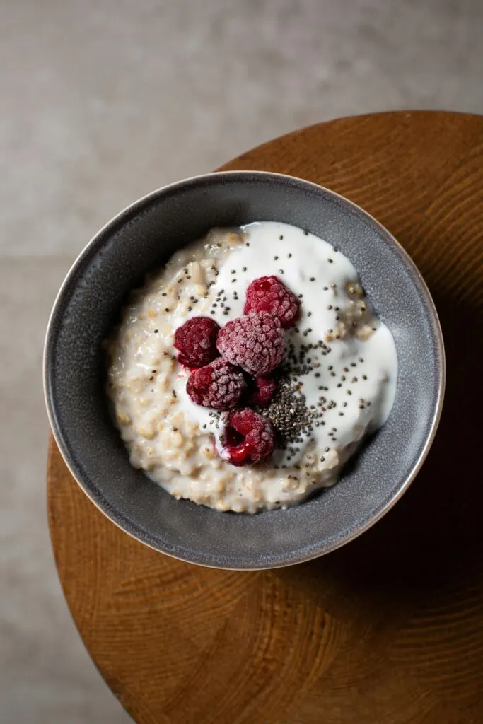 Breakfast bowl with fruit.